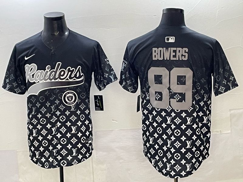 Men 2025 Nike Oakland Raiders #89 Bowers black Limited NFL Jersey 08